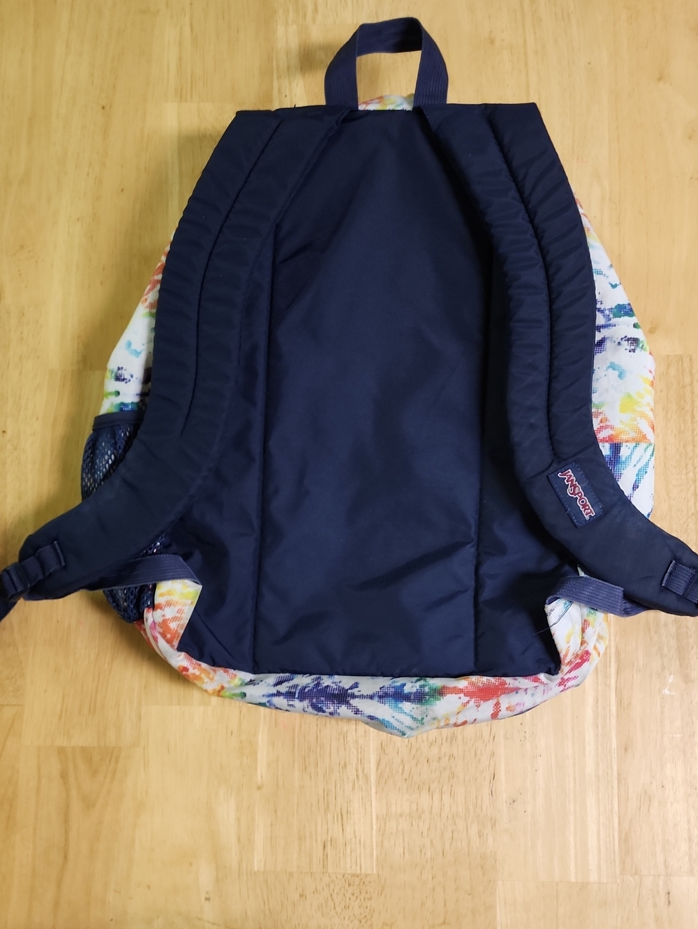 JanSport Big Student Backpack Rainbow Tie Dye Large School Bookbag EUC - Picture 2 of 16